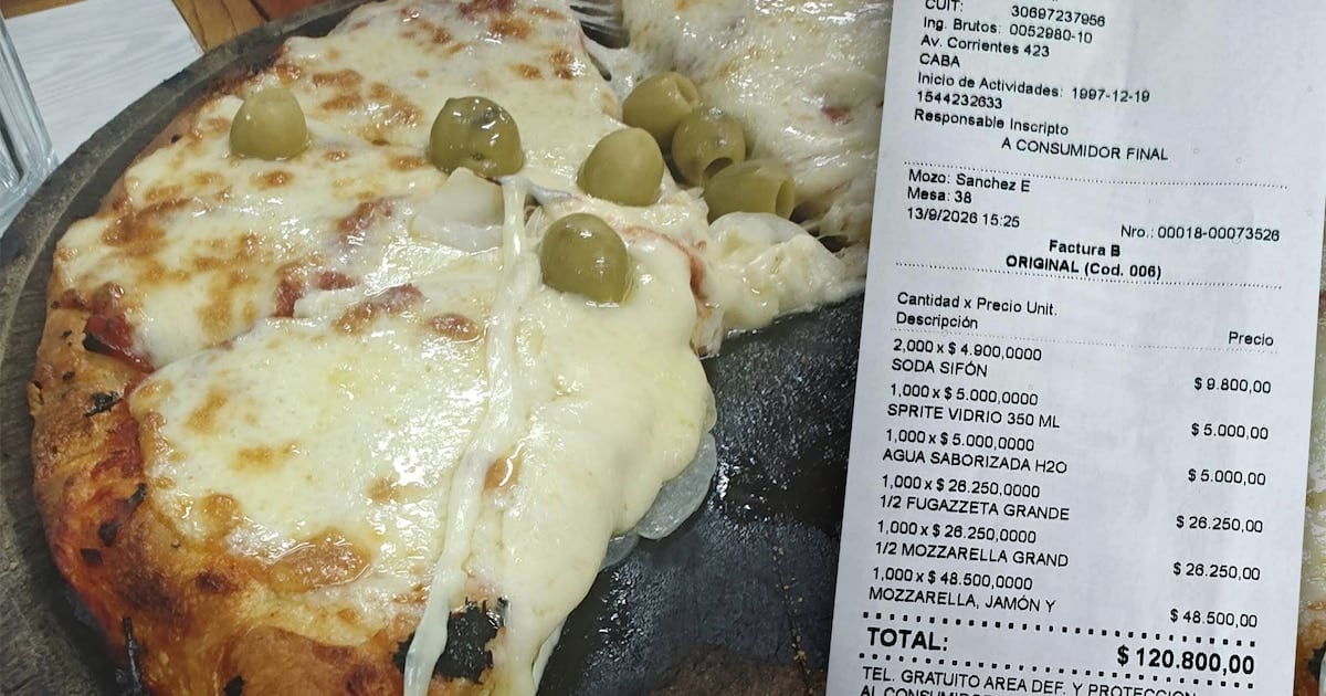 Un almuerzo en El Cuartito: $120.800 y la pregunta que nadie puede responder mirando el ticket