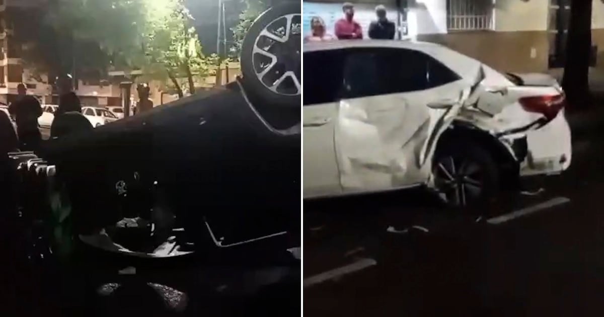 Una conductora con 1,79 gramos de alcohol en sangre volcó en Alberdi y Curapaligüe y dejó cinco heridos
