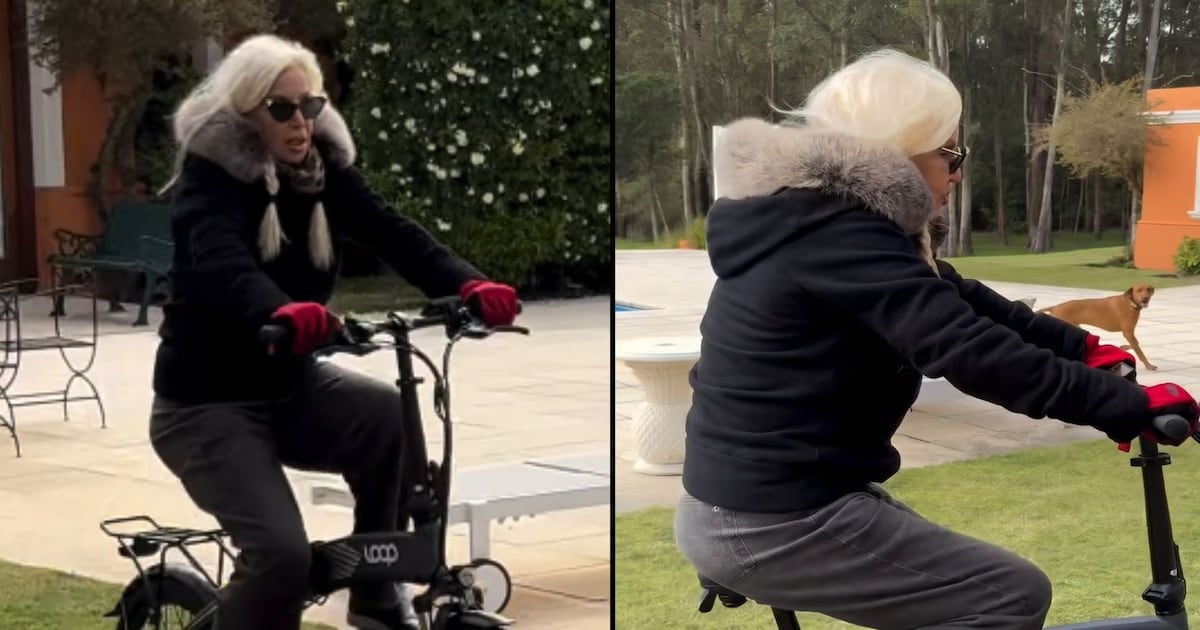 Susana Giménez se sube a la bici en Punta del Este y laa Walkie-talkie